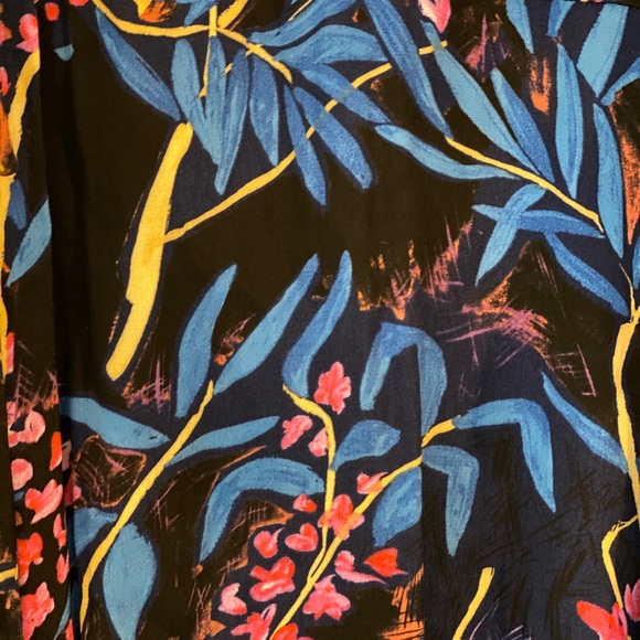 Anthropologie Blue Cold Shoulder Midi Dress - Picture 5 of 8